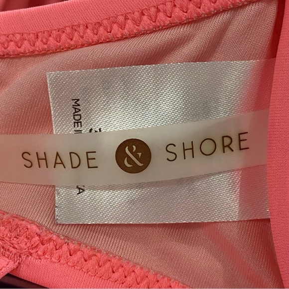 NWOT Shade & Shore Coral Wrap One Piece Swimsuit Bra Size 34B - Picture 7 of 8